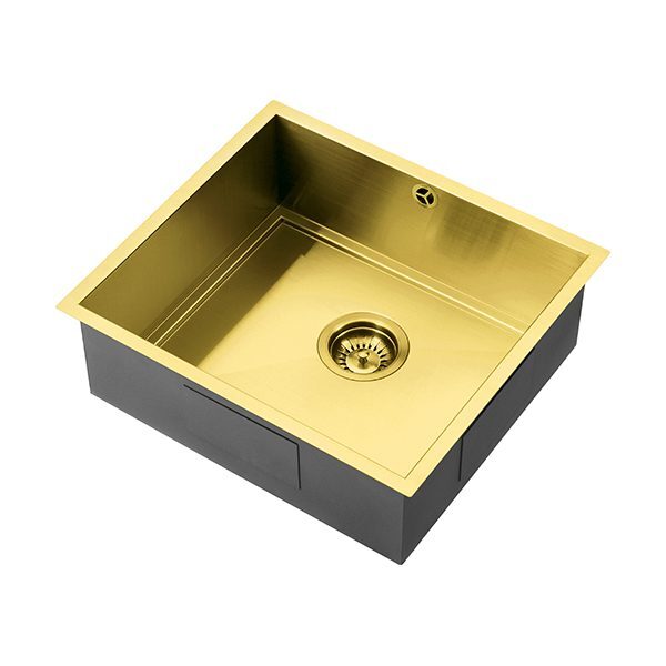 The 1810 AXIXUNO 355U SOS Single Bowl Undermount Sink 16mm - Gold Brass
