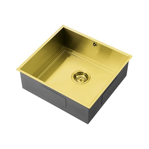 The 1810 AXIXUNO 355U QG Single Bowl Undermount Sink 26mm - Gold Brass