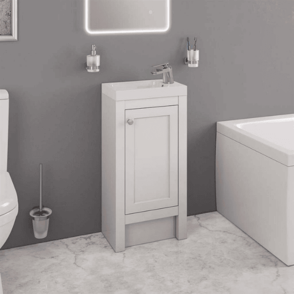 Eastbrook Hardwick Traditional 39CM 1 Door Basin Vanity Unit - White
